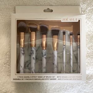 Zoe Ayla 7 Piece Marble Effect Make Up Brush Set